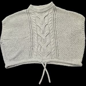 Gray Cable Knit Women's Sweater